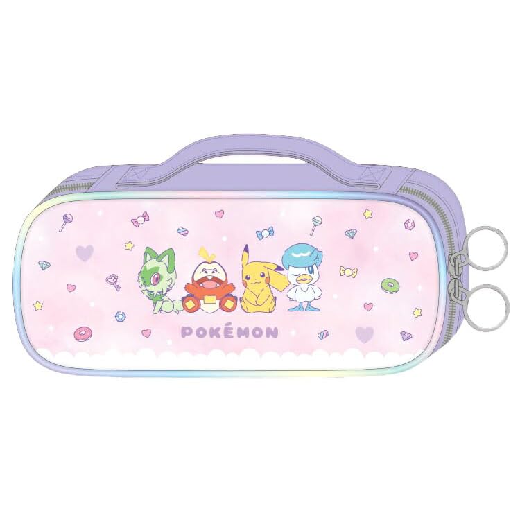 

Showa Note Pencil Case with Mesh Pocket and Pencil 987729004 Pokémon Holder, Pink, розовый