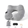 Inflatable U-Shape Neck Pillow Ergonomic Travel Portable Foldable Support Airplane Car Camping