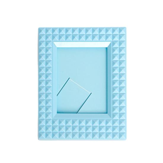 3 Inch Photo Frame Free-standing Anti-crack Solid Color Anti-skid Embossed Desktop Decor