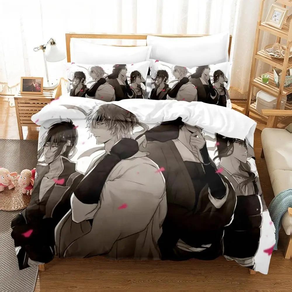 Brand New Gintama Bed Linen Collection Bed Cover Pillowcases For Adult Kids Twin Size Size Double Size Full Queen Dimension King Dimension Kids Teens