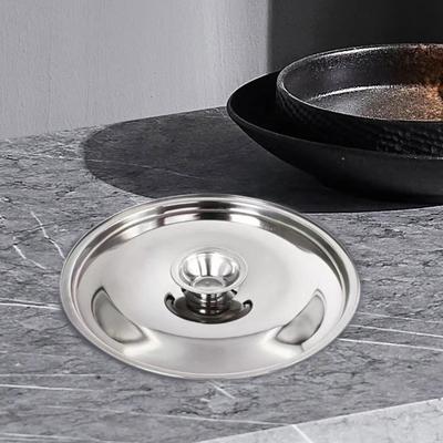 10 Pieces Stainless Steel Lids Cookware Replacement Mini Pan with Handle for Basin Storage