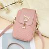 Korean Style Phone Crossbody Bag Trendy Textured Shoulder Purse for Women