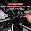 For 408 3008 308s 508l 4008 2008 5008 301 Black 20Pcs Car Wheel Caps Bolts Automotive Wheel Hub Nut Protective Cap