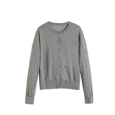 Eleganter Langarm-Cardigan-Mantel: Europäische & amerikanische Mode