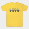 Men Black Print T-shirt Minions Kevin, Stuart, Bob And Otto No-Cut Transfer Paper Print Cotton Tshirt