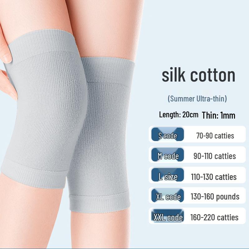 

Thin Summer Knee Warmers for Elderly - Pure Cotton Leg Sleeves for Joint Support M 90-110 lbs