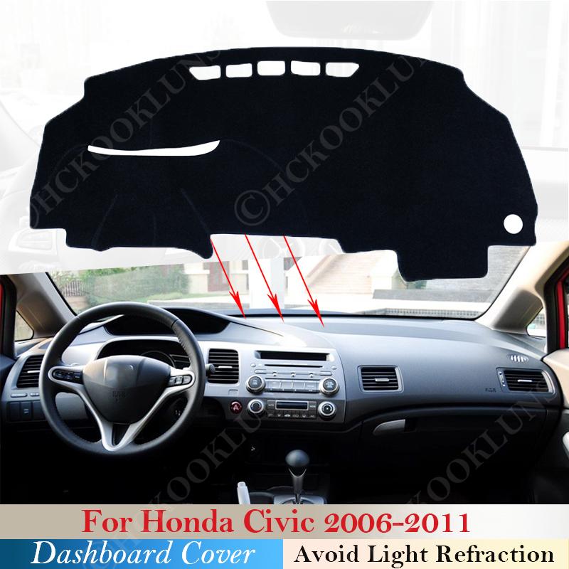 

Полиэстер для Civic 8 2006 ~ 2011 Автомобильный солнцезащитный ковер FB FK FA FD 2008 2009 2010 Крышка приборной панели