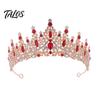 Diamond Appearance Crown Women Sparkling Rhinestones Inlaid Bridal Tiara Secure Fit Rhinestone Lightweight Princess with Curved Ends Pins Hair