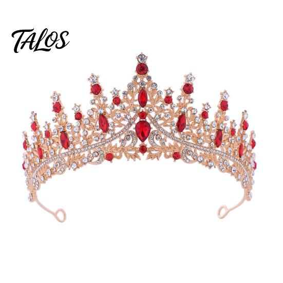 Diamond Appearance Crown Women Sparkling Rhinestones Inlaid Bridal Tiara Secure Fit Rhinestone Lightweight Princess with Curved Ends Pins Hair