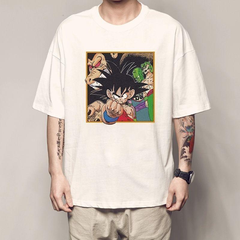 Last Language  Dragon Ball Little Wukong T-shirt Trunks Short-sleeved Dragon Ball Garin Fairy Peach White Clothes