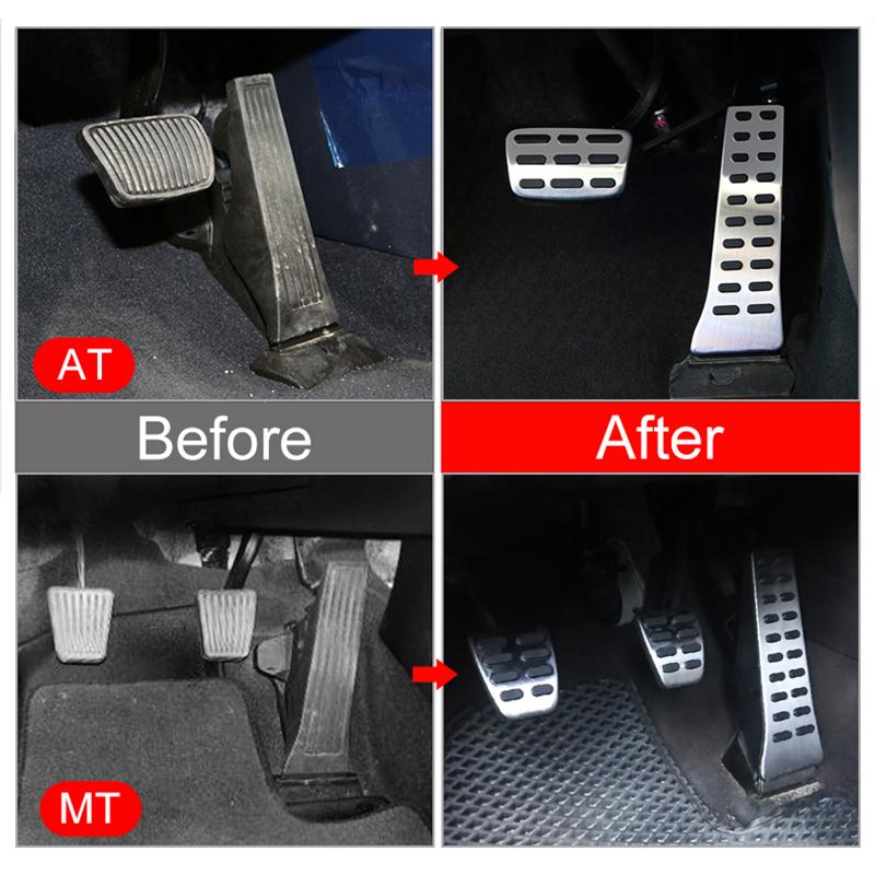 

Автомобильная педаль акселератора из нержавеющей стали, педали тормоза, нескользящий чехол, накладки для Kia Sportage 4 QL 2016-Optima K5 AT/MT