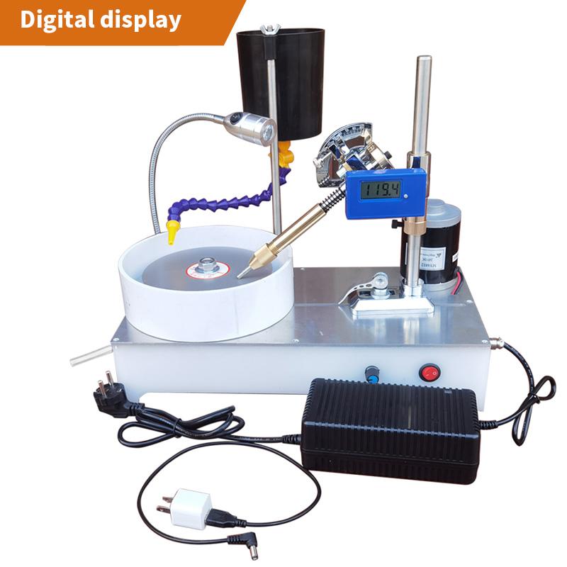Electric Pusher Grinding Polisher Gemstone Grinding Machine Small Jewelry Jade Agate Facing Machine Jade Seal Engraving Knife