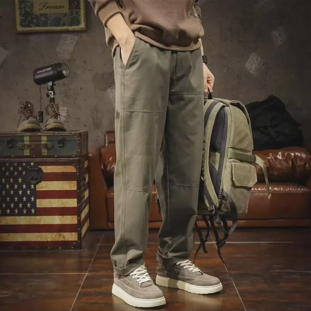 Men's 2024 Retro High-Street Wide-Leg Sports Pants