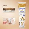 Collagen Face Cream Skin Repair Damaged Moisturizing Face Toner Lotion Eye Cream Firming Lifting Brighten for Face Skin Care Set
