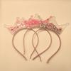 Glitter Plastic Cat Ear Hairband for Kids-Sweet Halloween Party Headband with Quicksand Crown Design
