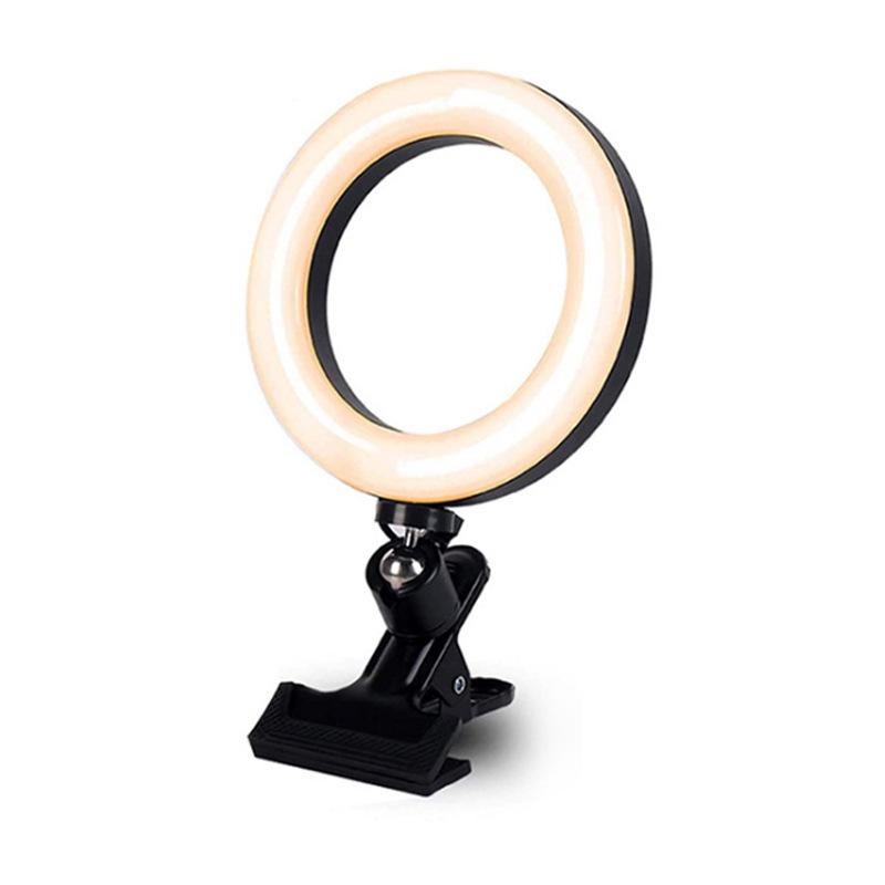 6-inch Fill Light & 8-inch Ring Clip Light for Video Conferencing and Live Streaming