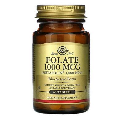 Solgar Folate Metafolin Folsäure 1000 mcg 60 Tabletten, 60 Tabletten, 1 Einheit