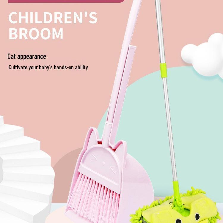Children's Mini Broom & Dustpan Toy Set