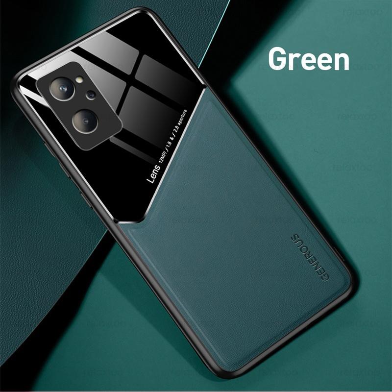 Leather Car Magnetic Holder Cover For Realme 9 Pro Plus Pro+ ProPlus Realme9 9Pro+ 5G Soft Frame Shockproof Coque Realmi 9i Case
