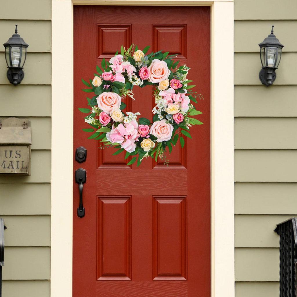 Artificial Decorative Wreath for Front Door, Creative Hanging Gift Ornament, Office,