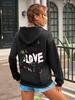 Graffiti Line Bear Einfacher Druck Damen Kapuzenpullover Harajuku S-3xl Sweatshirt Mode Lässig Straße Mit Kapuze Herbst Warm Streetwear Damen