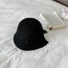 Summer new sun hat women's South Korea Dongdaemun weaving hollowed out after split fork sun protection hat fisherman hat children