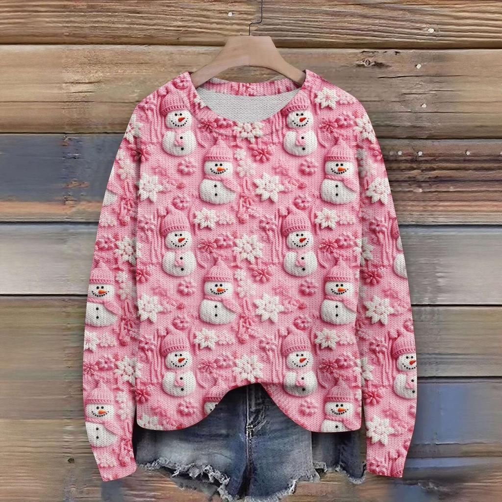 Women'S Christmas Sweater Cute Fun Christmas Sweater Fall And Winter Long Sleeve Knitted Sweater