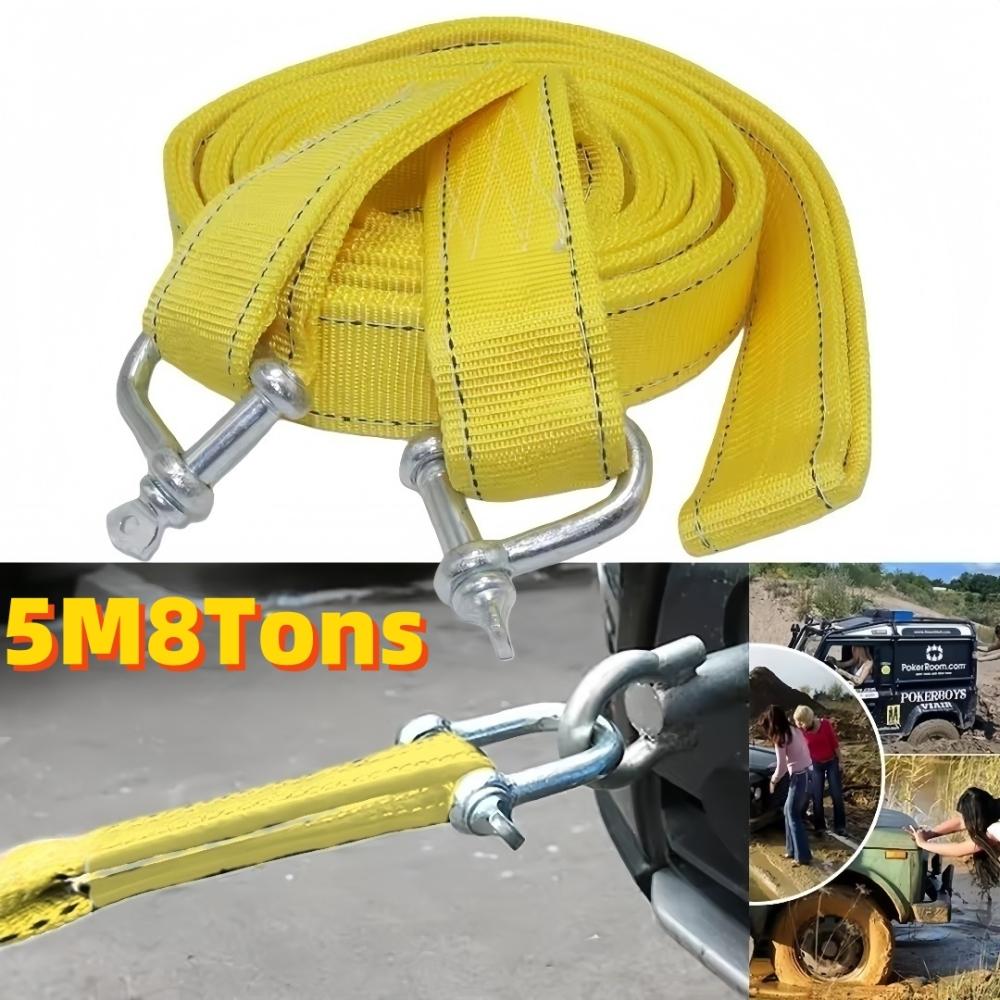 Car Tow Rope Durable Emergency Rescue Off-Road Vehicles Motorcycles Tow Rope 5 Meter Universal For Various Transportation