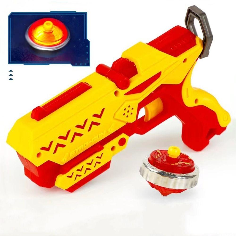 Pull Rope Rotating Gyro Luminous Spinning Top Light Drawstring Gyro  Parents and Children