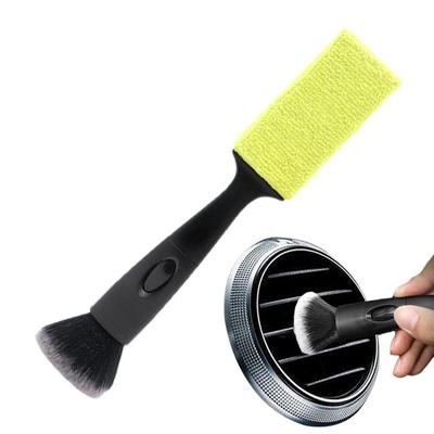 Car Interior Dust Brush Interior Car Detail Dust Brush Curved Handle Interior Cleaning Tool For Dashboard Air Vent Center