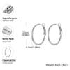 Simple Trendy 18K Gold Plated Hoop Earrings for Women Stainless Steel Large Circle Earrings Classic Piercing Jewelry Gifts