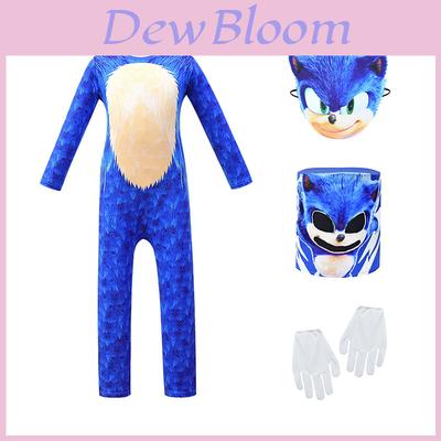 Blue Sonic Hedgehog Cosplay Mask For Kids With Eye-catching Design And One-size-fits-most Feature