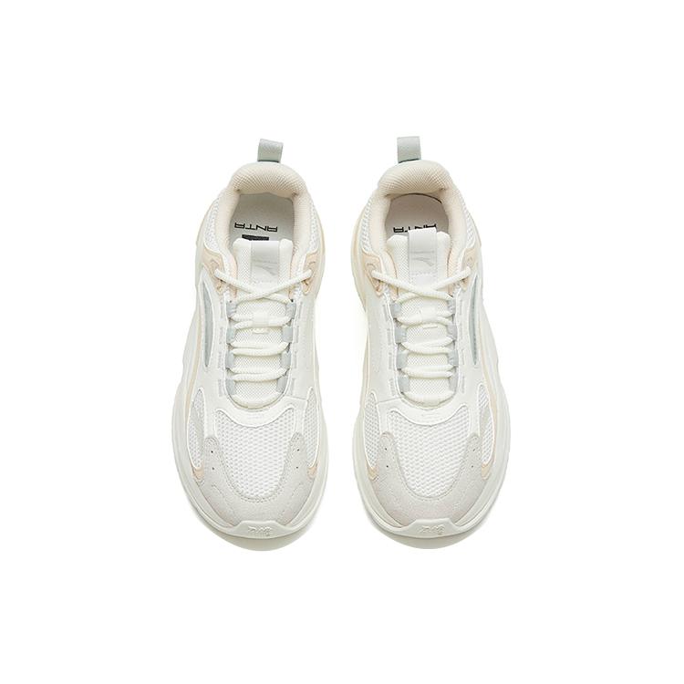 Anta Millennium 5.0 Cushioned Anti-Slip And Wear-Resistant Lightweight Low-Top Casual Shoes Women's White Green 122248890-4