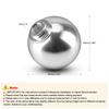 5/6 Speed Car Automatic Manual Gear Shift Knob with M10 Adapter Silvery Round Ball Stick Shift Heads Replacement Shifter