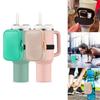 Neoprene Bottle Bag Solid Color Handheld Caddie Can Cover  for Stanely Tumblers Mugs Cups