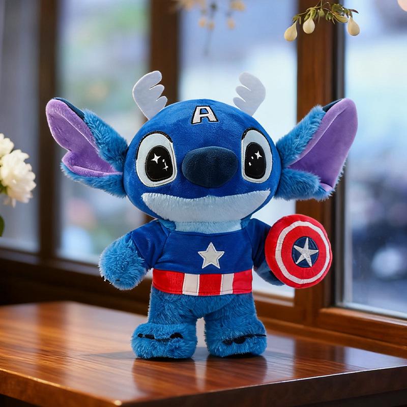 Superhero Semi-Gloss 626 Stitch Plush - Captain America, Black Panther, Spider-Man Edition 26cm (0.17kg)