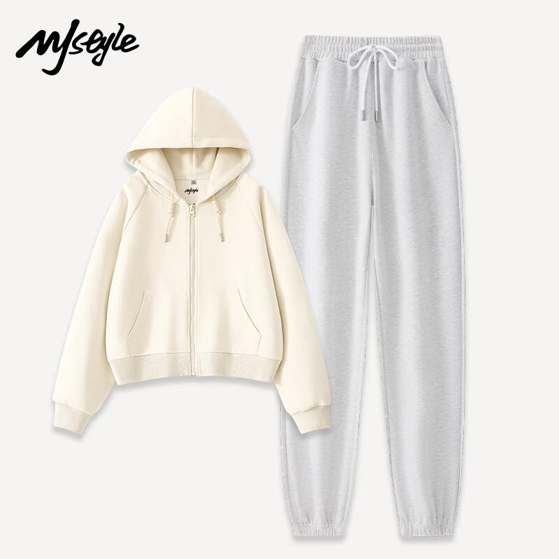 Женский повседневный костюм из двух предметов MJ STYLE: худи с капюшоном и зауженные брюки M
