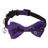 Halloween Bow Tie Cat Collar Safety Breakaway Buckle Holiday Pendant Adjustable Polyester Collar For Kitten Small Cats Party