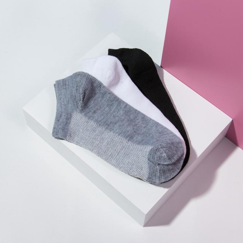 5/10Pairs Women Socks Breathable Sports Socks Solid Color Boat Socks Comfortable Soft Cotton Unisex Ankle Socks