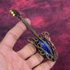 Sodalite Gemstone Pendant Handmade Guitar Pendant Copper Wire Wrapped Jewelry