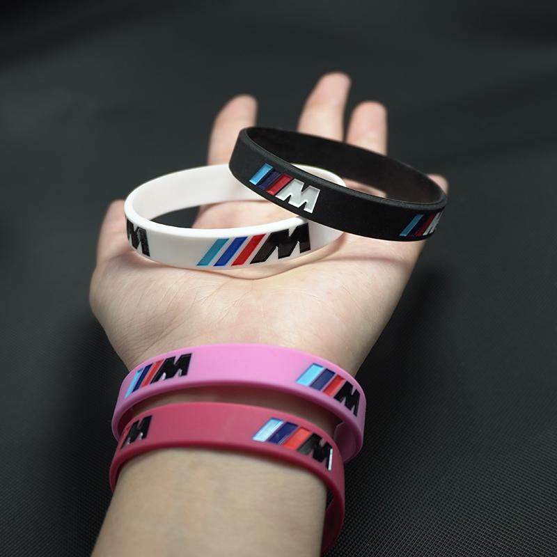 M Power Silicone Rubber Wristband For BMW M Emblem M3 M5 X1 X3 X5 X6 E46 E39 E36 E60 Seires Flexible Bracelet Sports Bangle