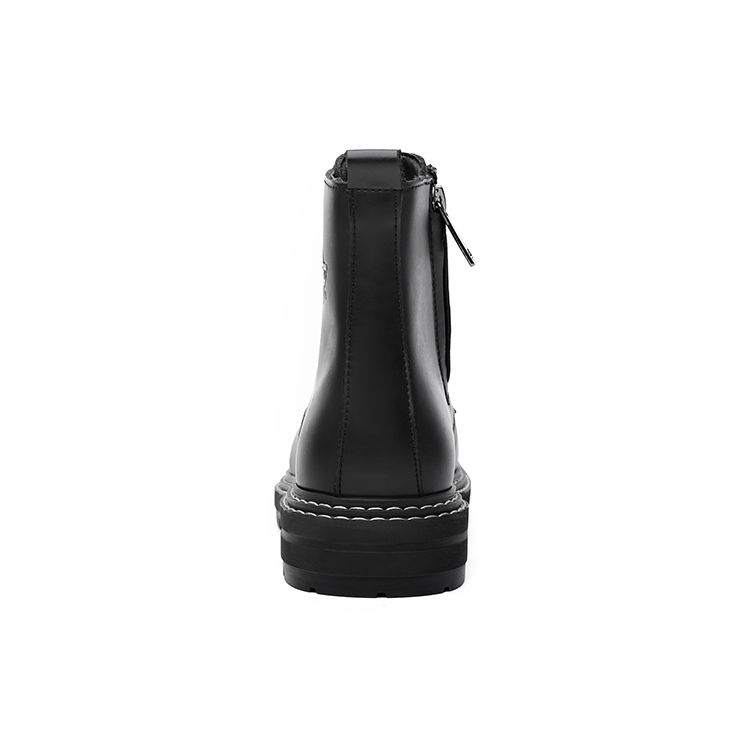 Dickies Two-Layer Cowhide Versatile Short Martin Boots Men boots Black 204M50LXS60