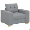 VidaXL Armchair Light Grey 60 Cm Fabric, Single Sofa, Comfort Sofa, TV Armchair, Sofa, Sofa Seat, Recliner Sofa, 4105058