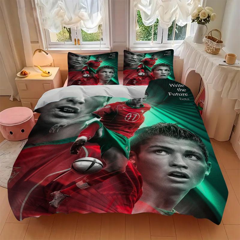 Ronaldo'S Legacy Future Print 3Pcs Bedding Setduvet Cover With 2 Bedropillowcase Home Birthday Gift