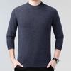Men's 2025 Wool Sweater: Warm Round Neck, Half-High Neck, Autumn/Winter Fashion Base Layer
