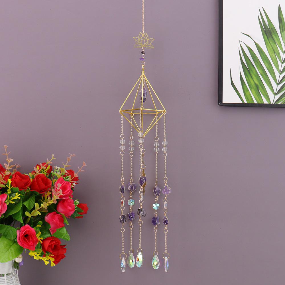 Dreamy Rainbow Crystal Wind Chime - Outdoor Sun Catcher Pendant T76