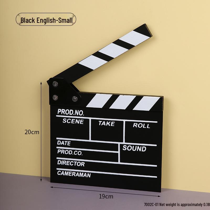 Professional Black and White Acrylic Movie Clapboard Ornament