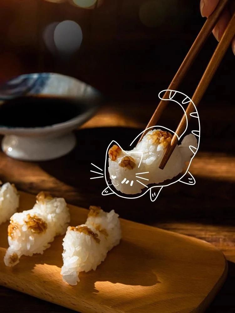 Japan imported Cat Rice Ball Mold Baby Eating Utensils Household Plastic Sushi Molds Complementary Food Rice Molding Machine