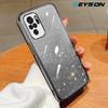 KEYSION Luxury Plating Glitter Phone Case for Redmi Note 10 10S 10 Pro 4G Transparent Soft TPU Shockproof Cover for Xiaomi POCO M5S