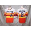 Unisex Baseball Jersey Houston Astros Fan Style Embroidered Sport Top Cotton Blend Lightweight